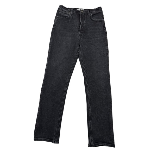Agolde Riley High Rise Jeans Black - Picture 1 of 13